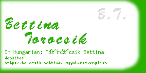 bettina torocsik business card