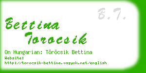 bettina torocsik business card